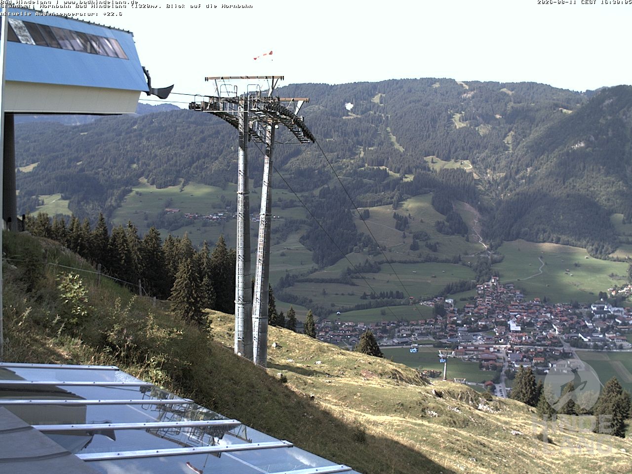 Archiv Foto Webcam Aussicht auf Bad Hindelang von der Hornbahn Bergstation
