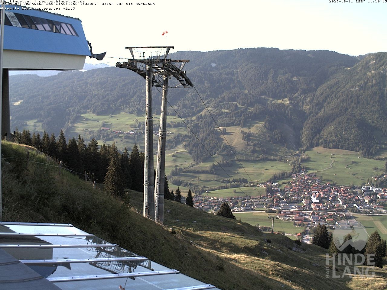 Archiv Foto Webcam Aussicht auf Bad Hindelang von der Hornbahn Bergstation