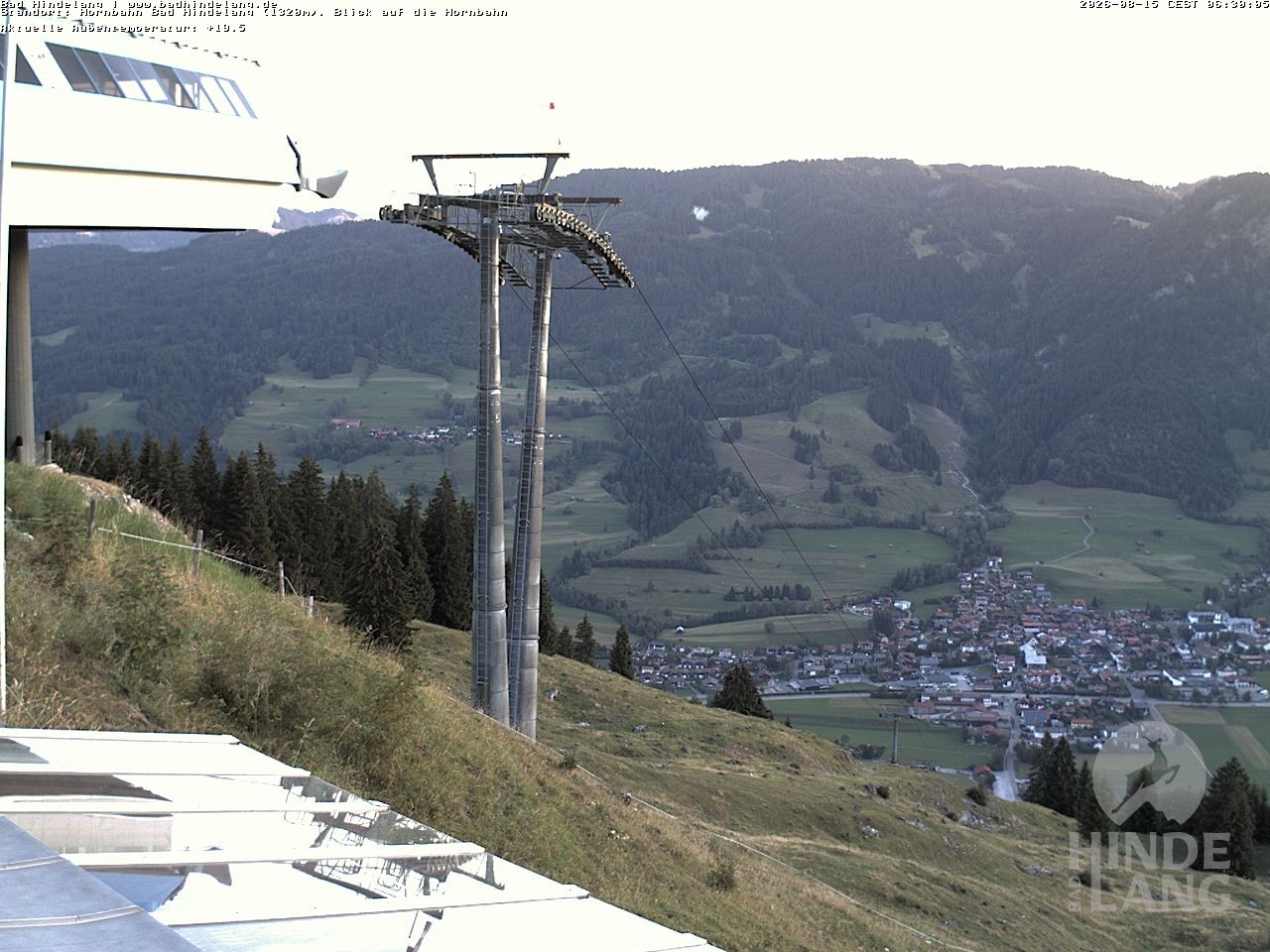 Archiv Foto Webcam Aussicht auf Bad Hindelang von der Hornbahn Bergstation