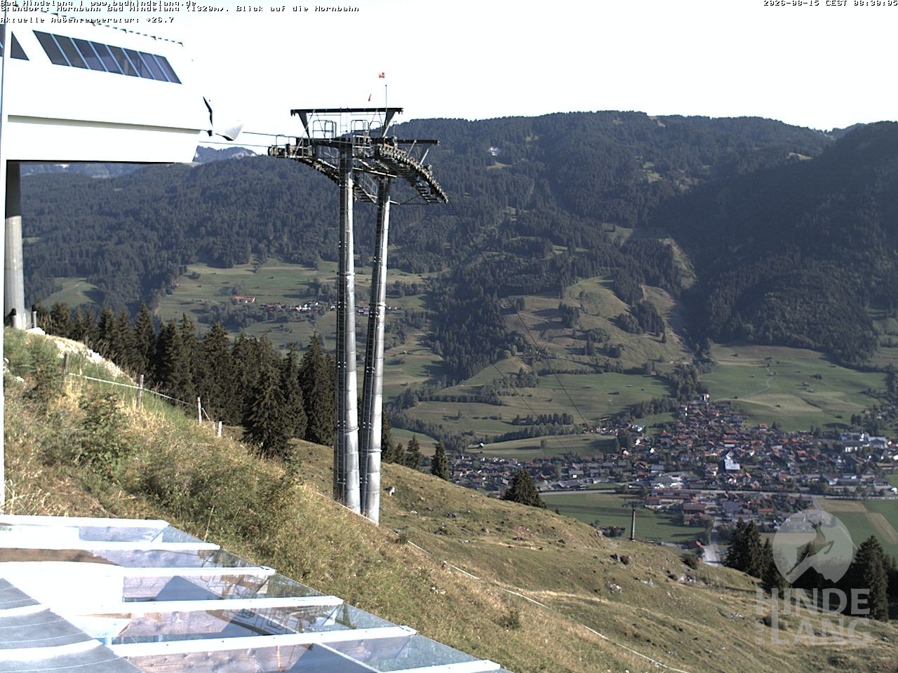 Archiv Foto Webcam Aussicht auf Bad Hindelang von der Hornbahn Bergstation