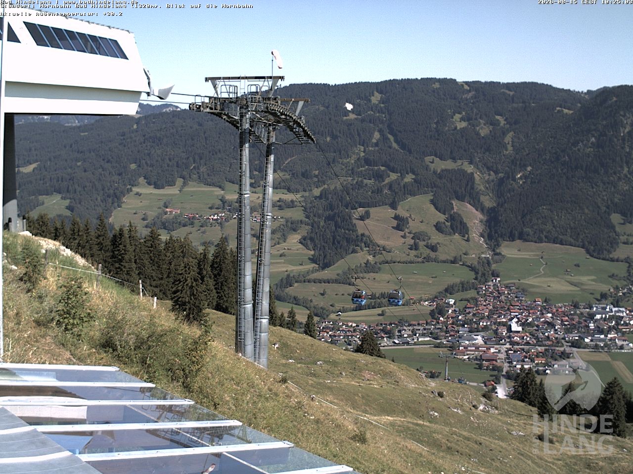 Archiv Foto Webcam Aussicht auf Bad Hindelang von der Hornbahn Bergstation