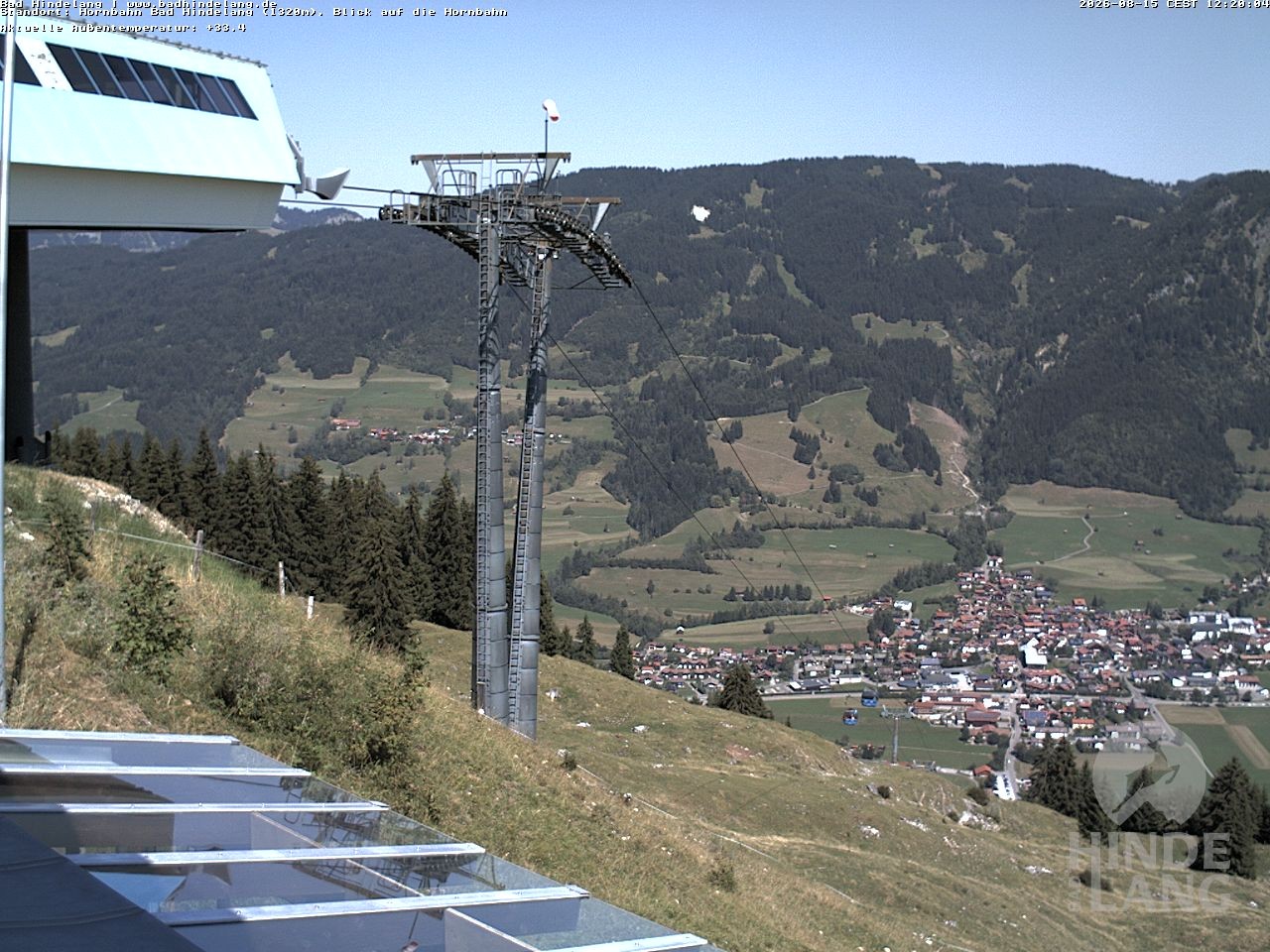 Archiv Foto Webcam Aussicht auf Bad Hindelang von der Hornbahn Bergstation