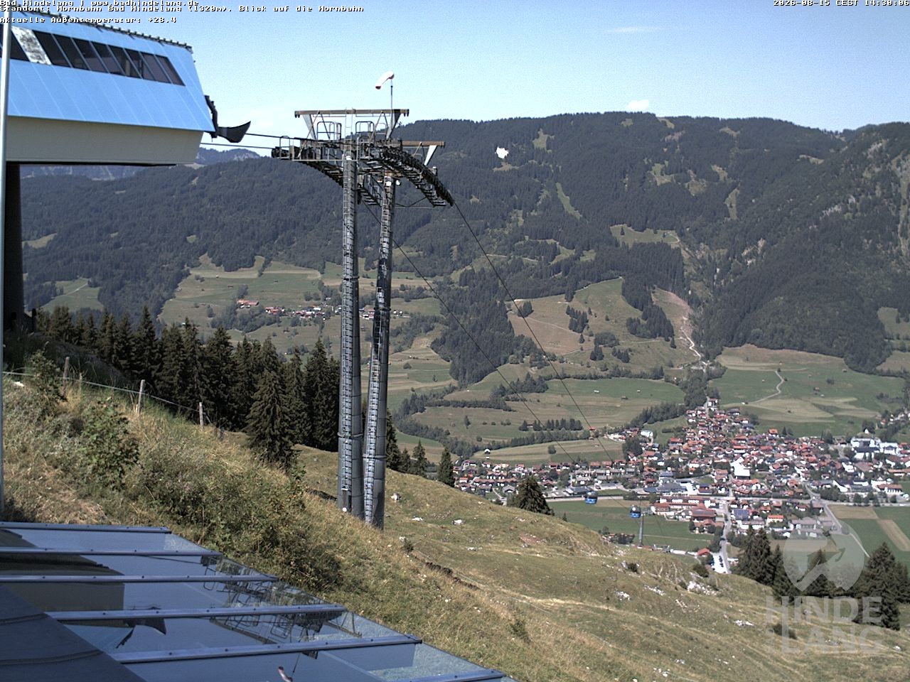 Archiv Foto Webcam Aussicht auf Bad Hindelang von der Hornbahn Bergstation