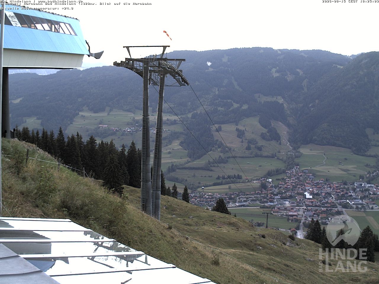 Archiv Foto Webcam Aussicht auf Bad Hindelang von der Hornbahn Bergstation