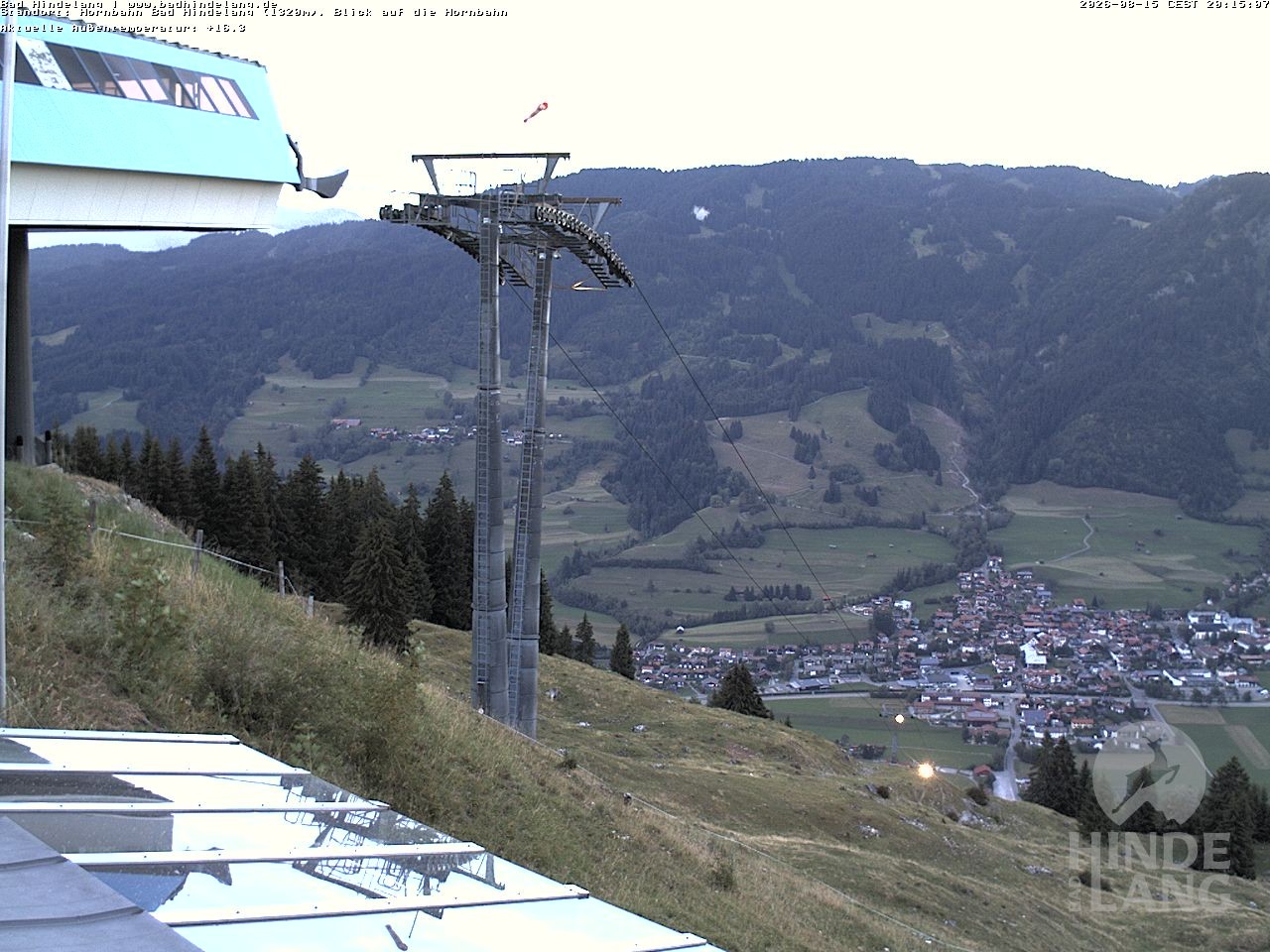 Archiv Foto Webcam Aussicht auf Bad Hindelang von der Hornbahn Bergstation