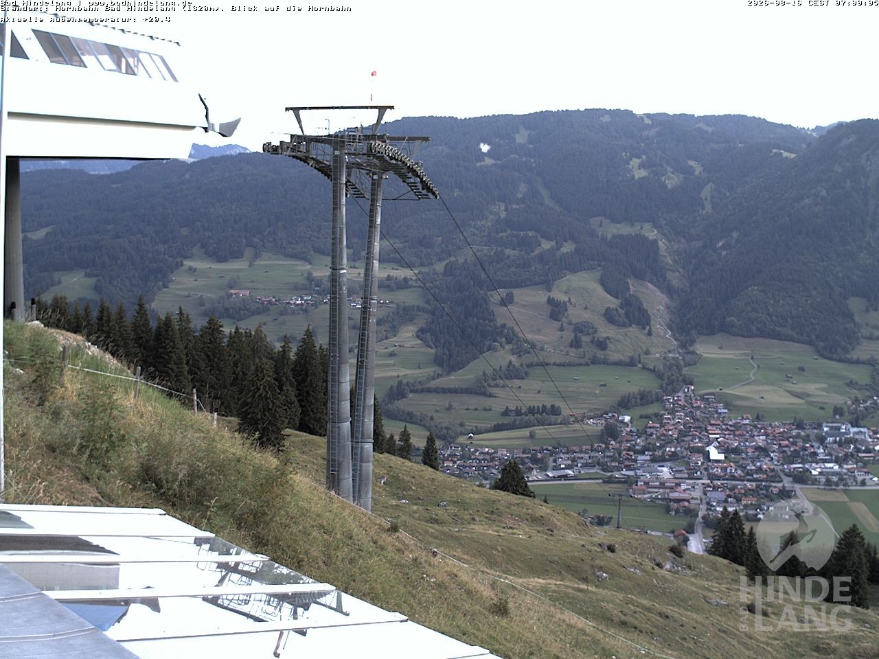 Archived image Webcam Mountain station Hornbahn
