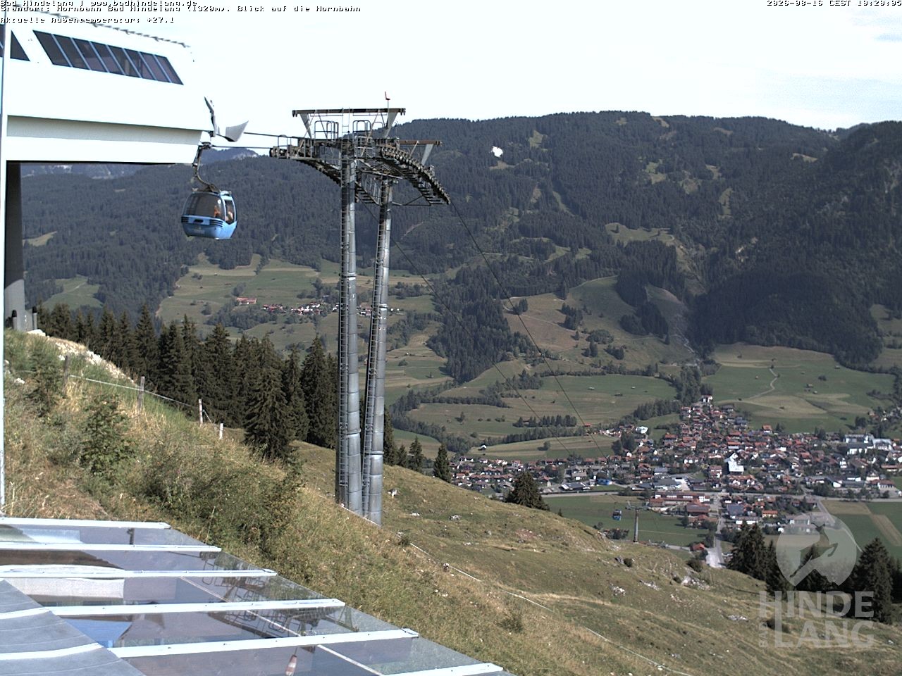 Archived image Webcam Mountain station Hornbahn