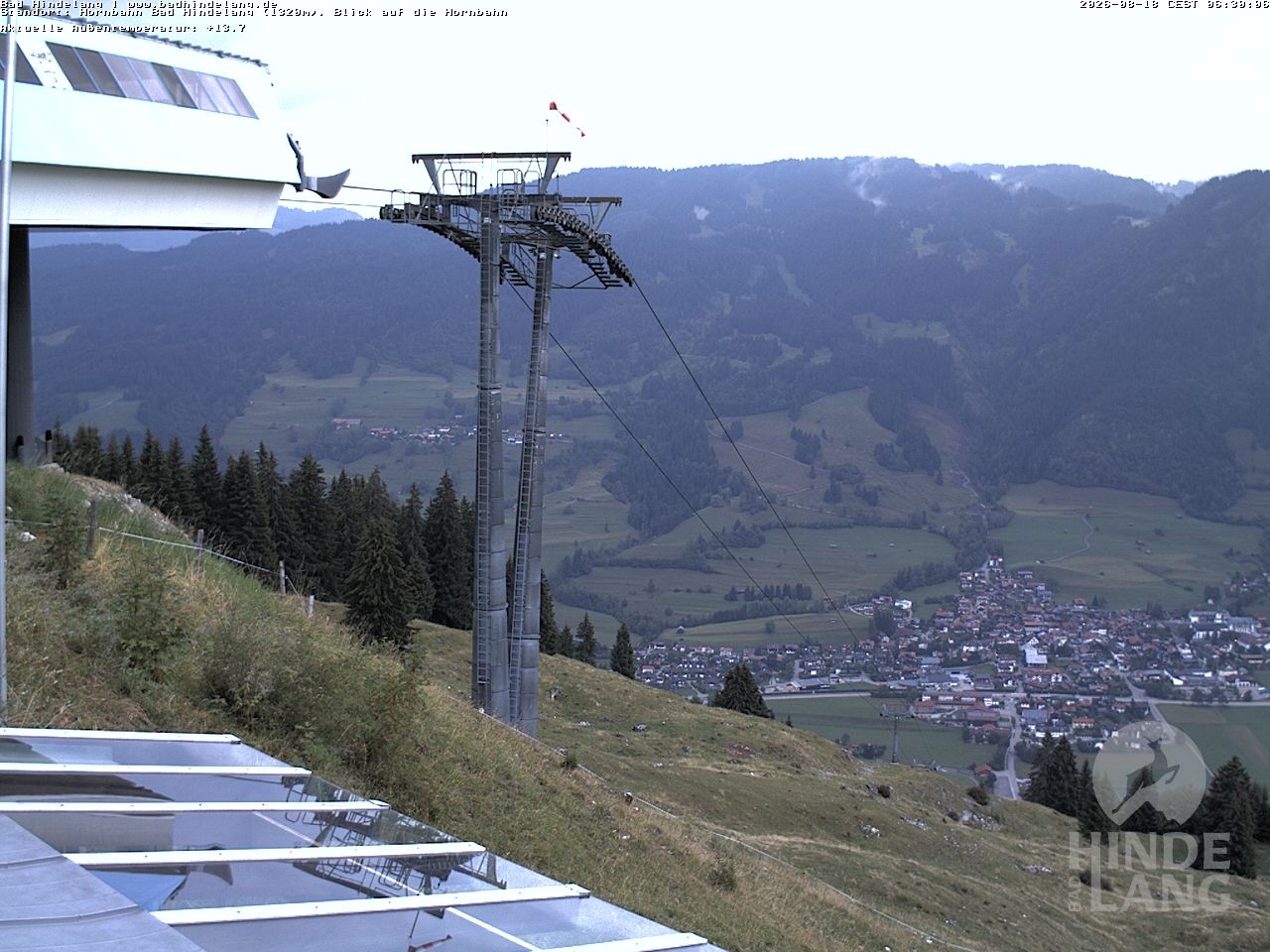 Archiv Foto Webcam Aussicht auf Bad Hindelang von der Hornbahn Bergstation