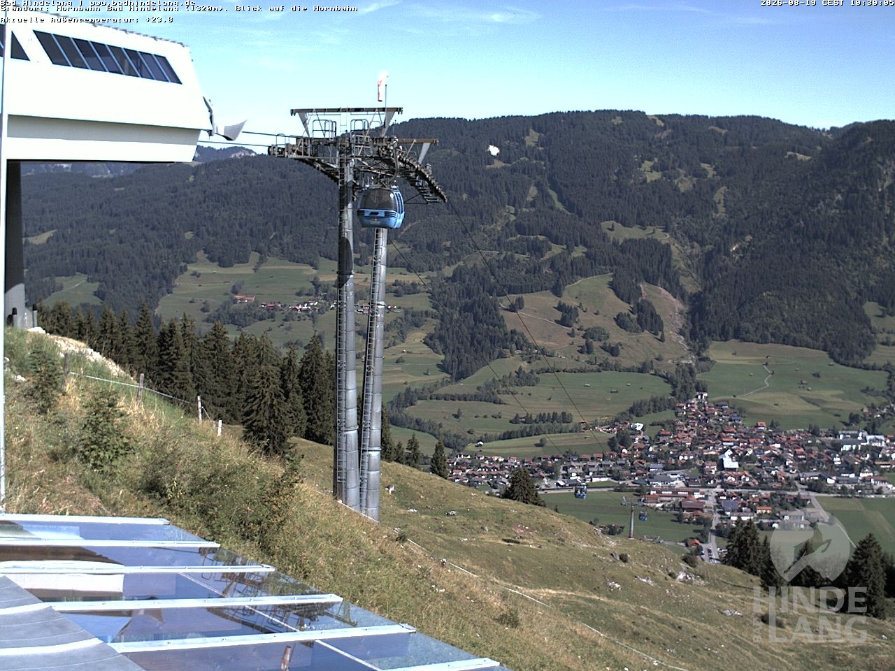 Archiv Foto Webcam Aussicht auf Bad Hindelang von der Hornbahn Bergstation