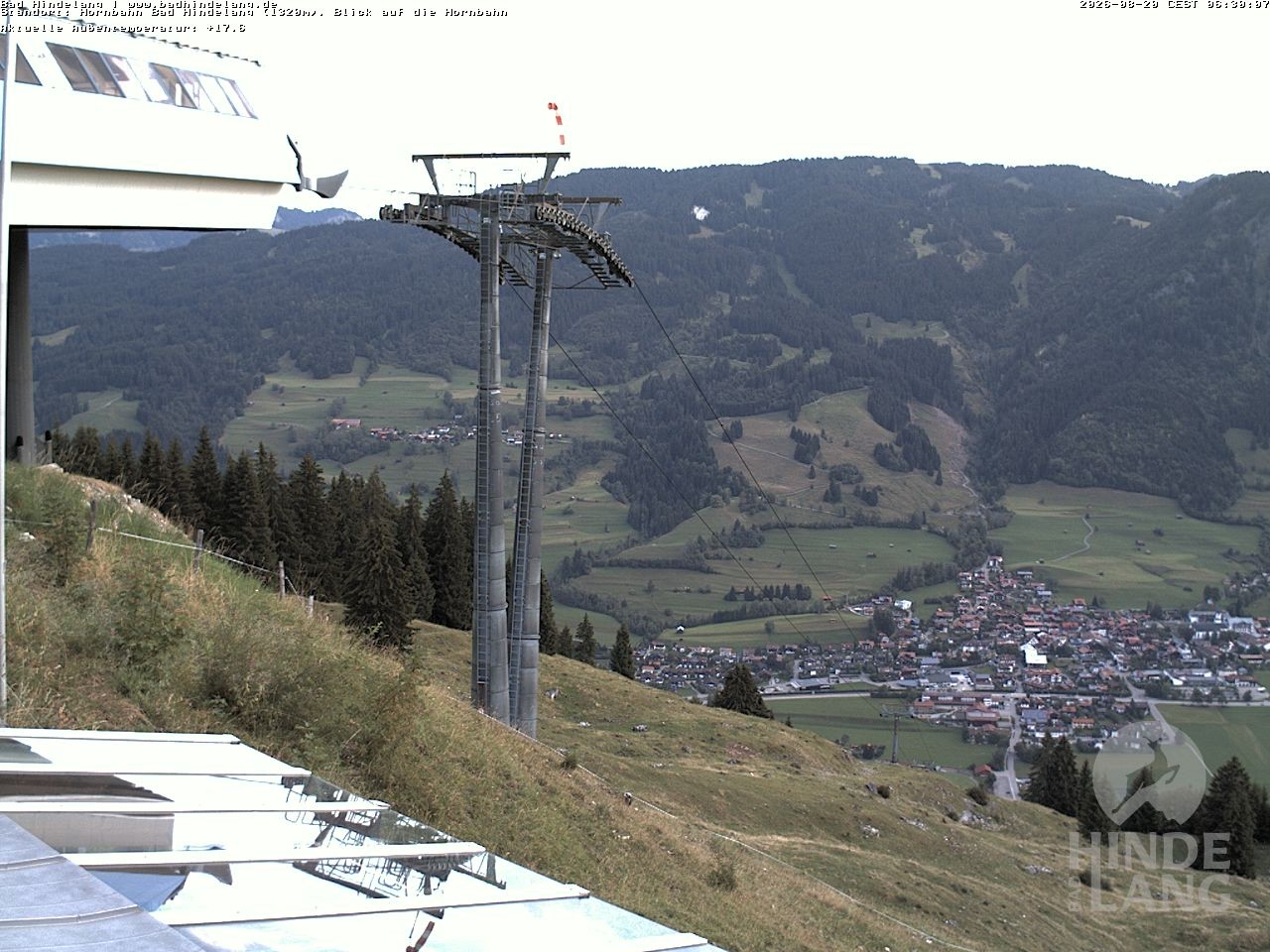 Archiv Foto Webcam Aussicht auf Bad Hindelang von der Hornbahn Bergstation