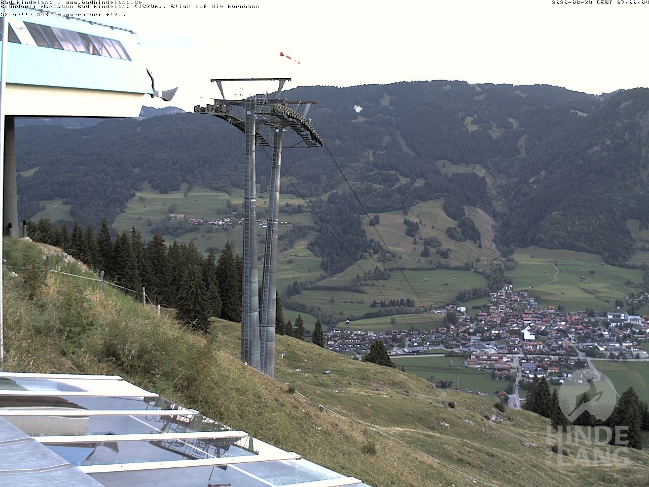 Archiv Foto Webcam Aussicht auf Bad Hindelang von der Hornbahn Bergstation