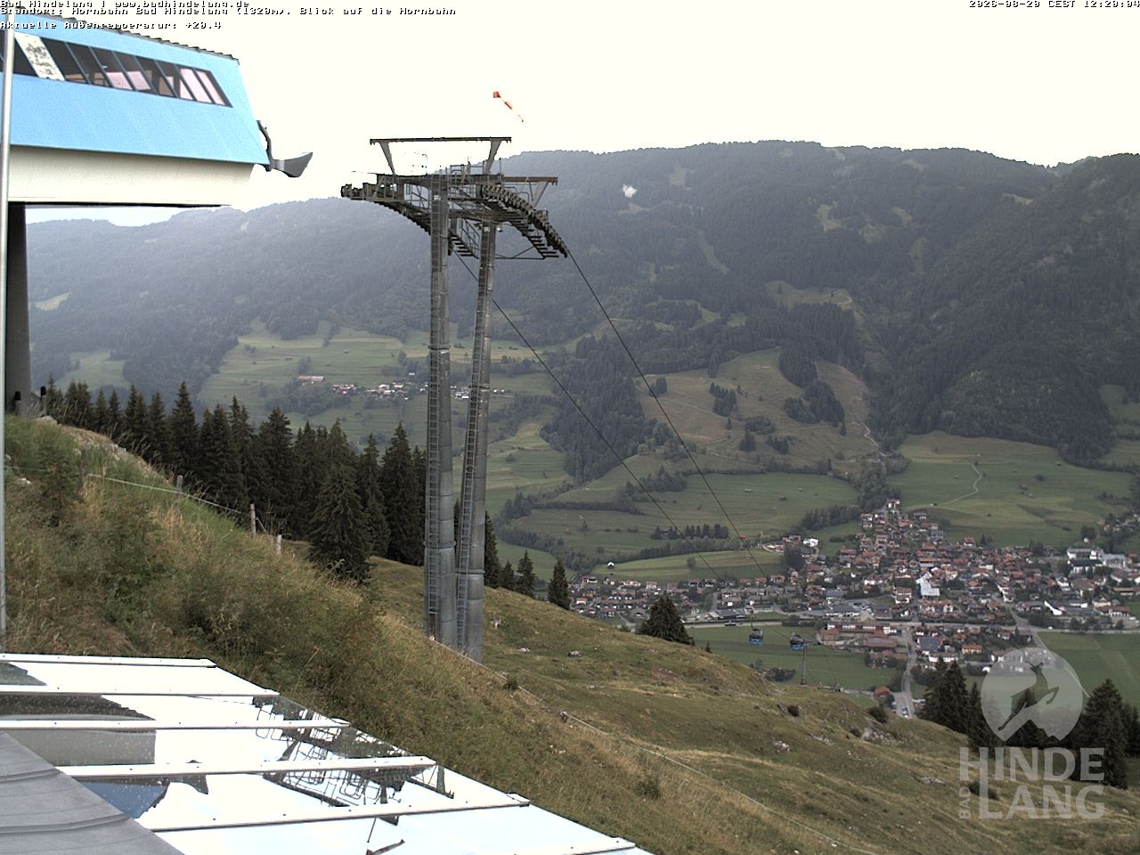 Archiv Foto Webcam Aussicht auf Bad Hindelang von der Hornbahn Bergstation