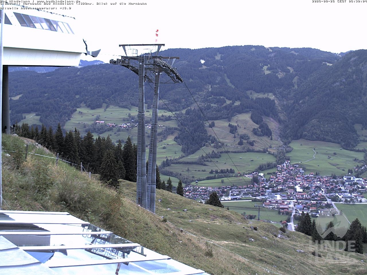 Archived image Webcam Mountain station Hornbahn