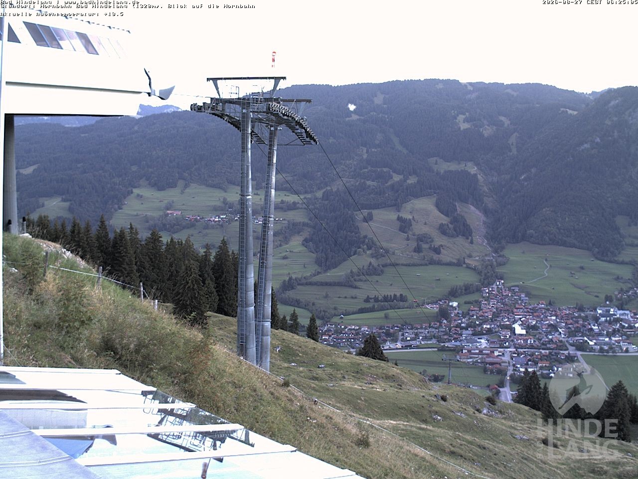 Archiv Foto Webcam Aussicht auf Bad Hindelang von der Hornbahn Bergstation