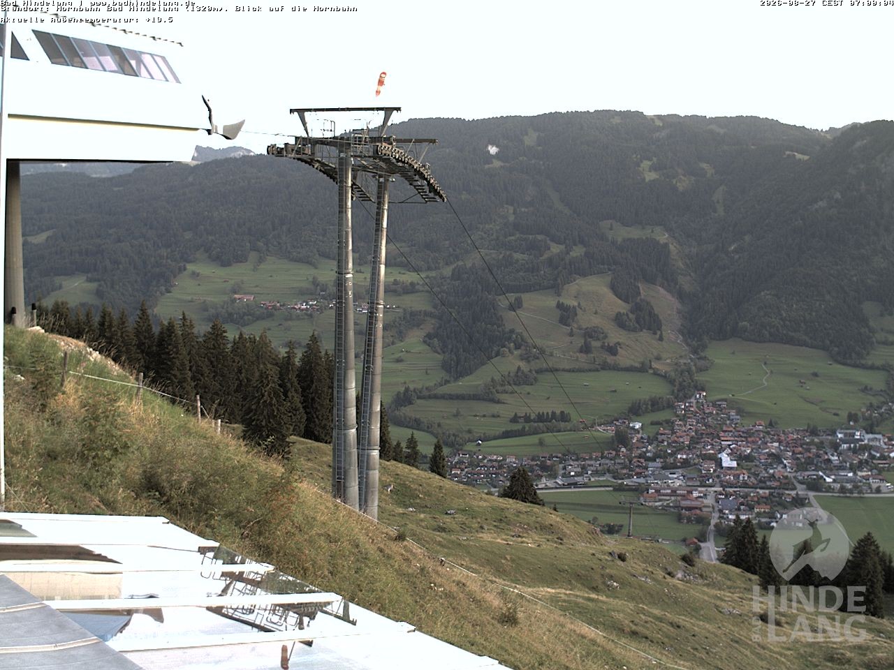 Archiv Foto Webcam Aussicht auf Bad Hindelang von der Hornbahn Bergstation