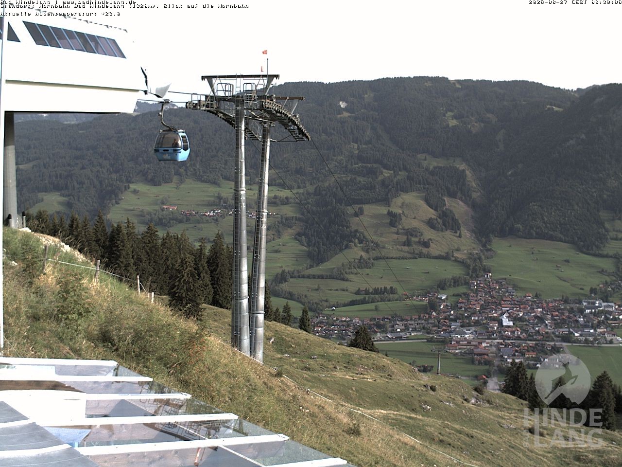 Archiv Foto Webcam Aussicht auf Bad Hindelang von der Hornbahn Bergstation