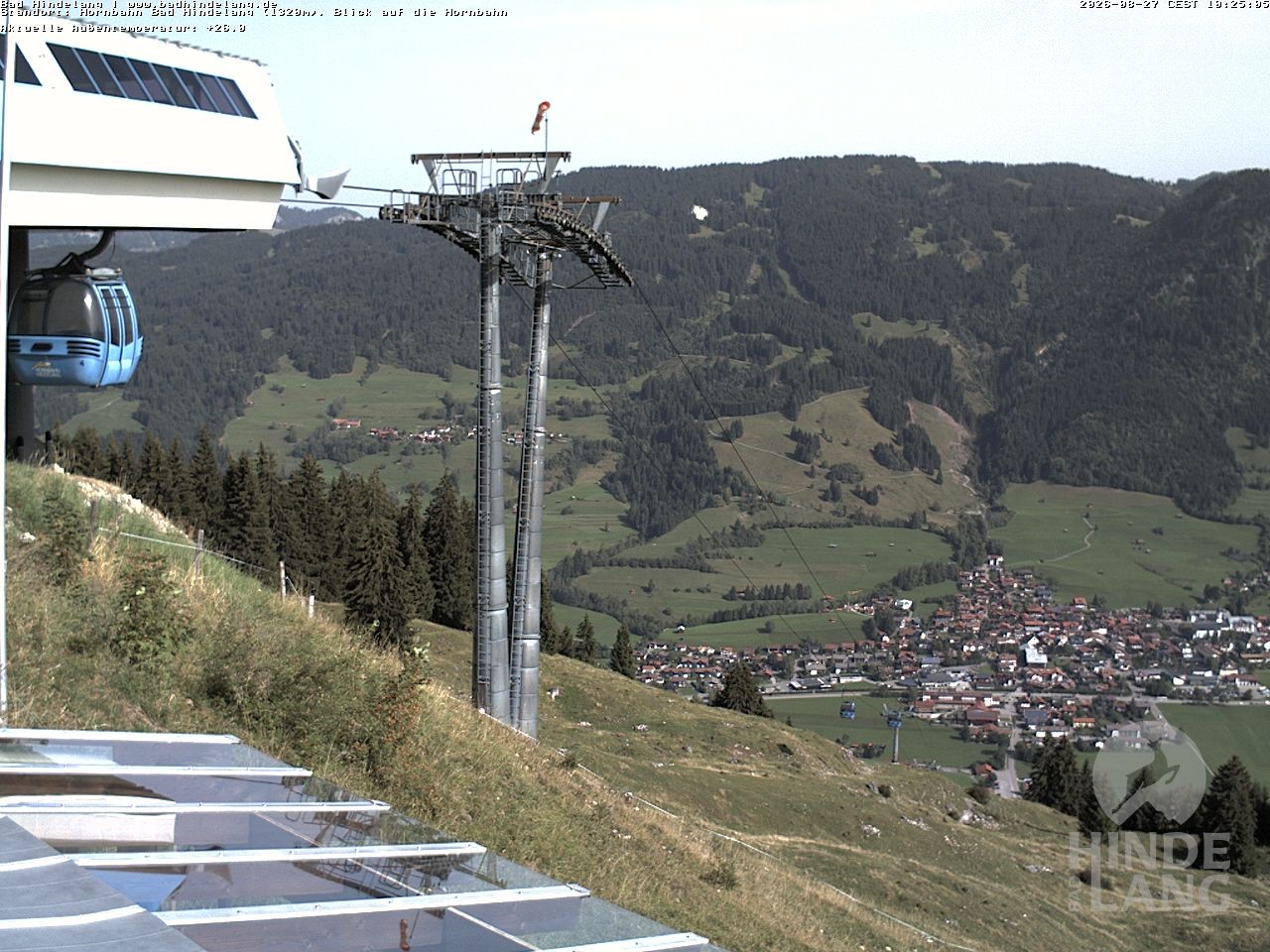 Archiv Foto Webcam Aussicht auf Bad Hindelang von der Hornbahn Bergstation