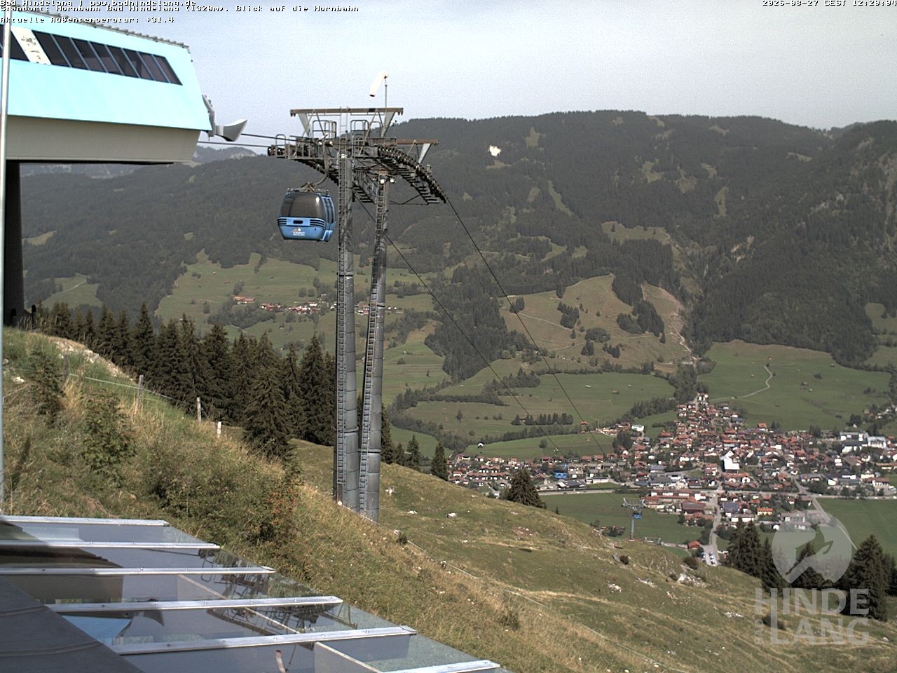 Archiv Foto Webcam Aussicht auf Bad Hindelang von der Hornbahn Bergstation