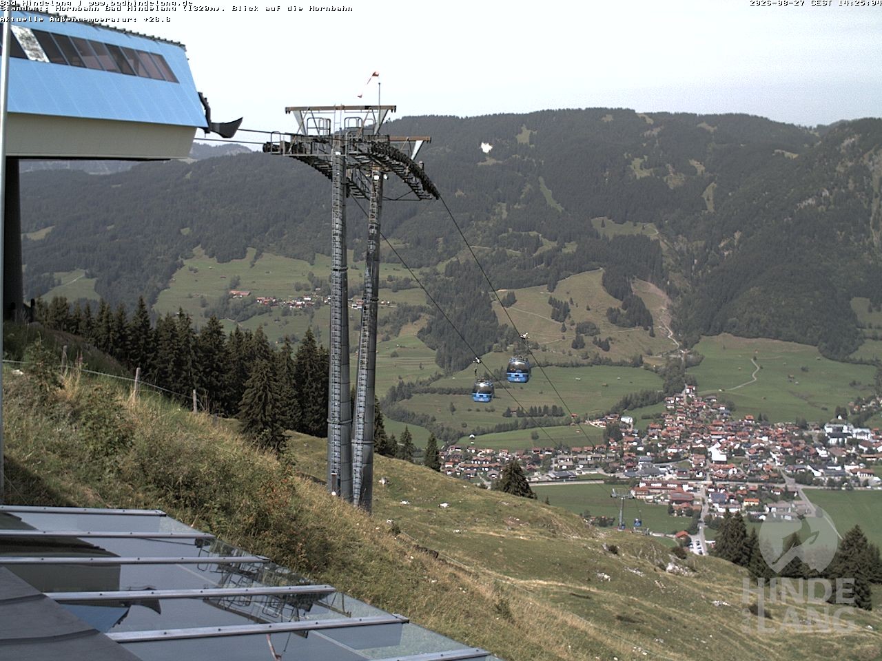 Archiv Foto Webcam Aussicht auf Bad Hindelang von der Hornbahn Bergstation