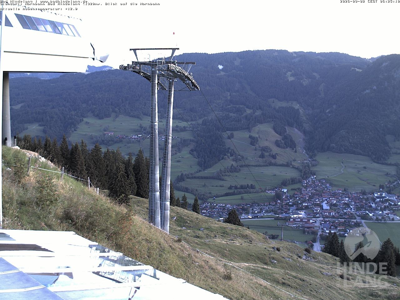 Archiv Foto Webcam Aussicht auf Bad Hindelang von der Hornbahn Bergstation