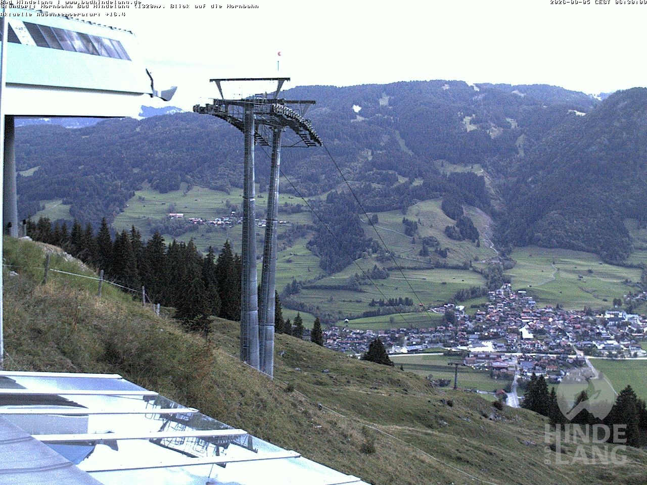 Archiv Foto Webcam Aussicht auf Bad Hindelang von der Hornbahn Bergstation