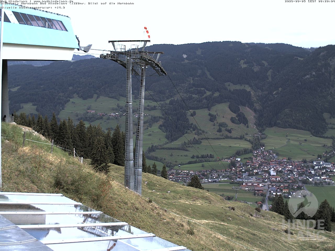 Archiv Foto Webcam Aussicht auf Bad Hindelang von der Hornbahn Bergstation