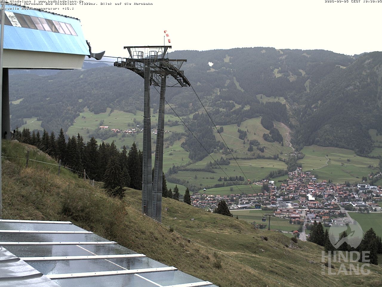 Archiv Foto Webcam Aussicht auf Bad Hindelang von der Hornbahn Bergstation