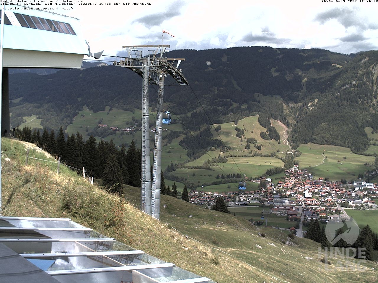 Archiv Foto Webcam Aussicht auf Bad Hindelang von der Hornbahn Bergstation