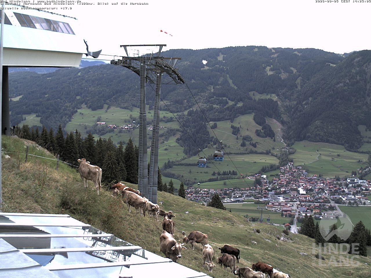 Archiv Foto Webcam Aussicht auf Bad Hindelang von der Hornbahn Bergstation