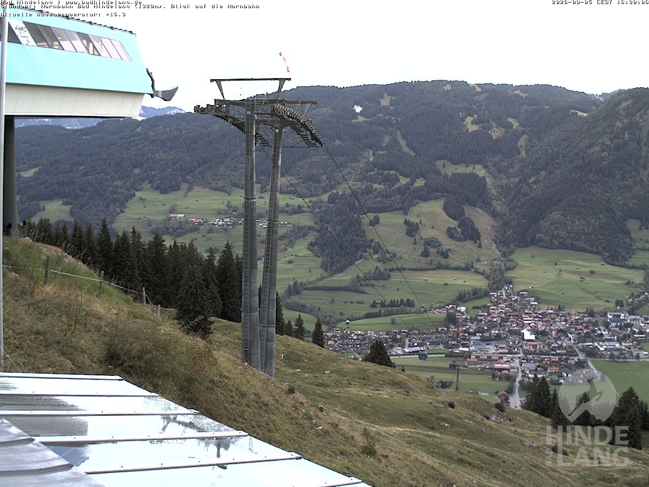 Archiv Foto Webcam Aussicht auf Bad Hindelang von der Hornbahn Bergstation
