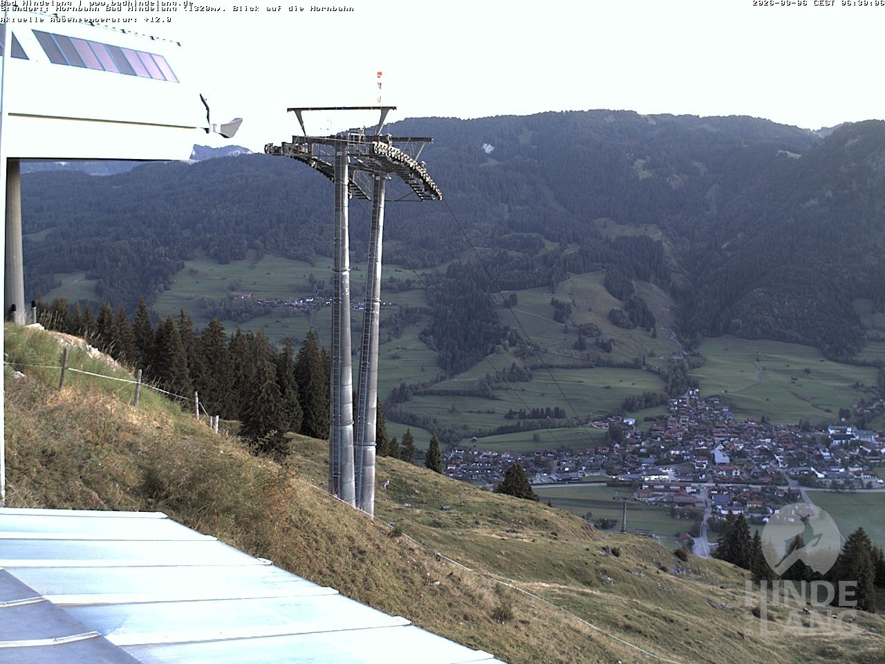 Archiv Foto Webcam Aussicht auf Bad Hindelang von der Hornbahn Bergstation