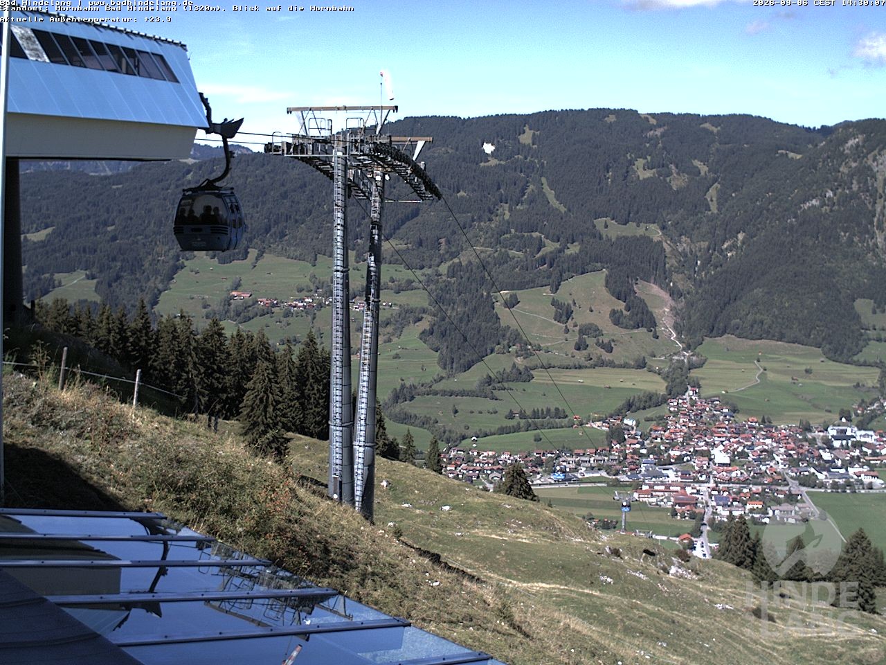 Archiv Foto Webcam Aussicht auf Bad Hindelang von der Hornbahn Bergstation