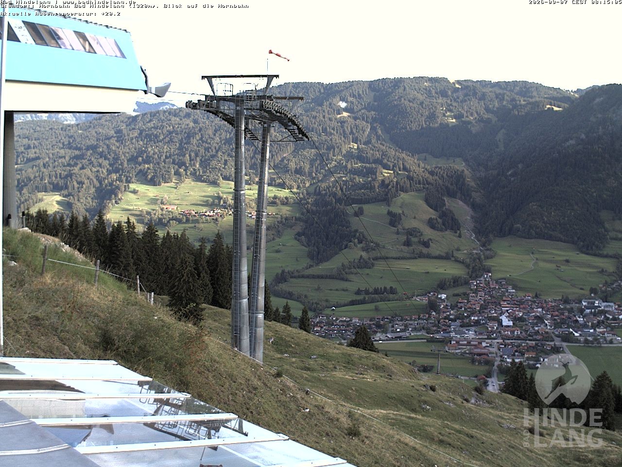 Archiv Foto Webcam Aussicht auf Bad Hindelang von der Hornbahn Bergstation