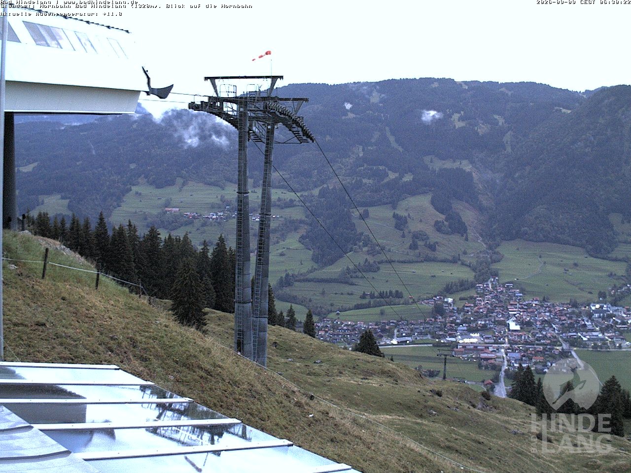 Archiv Foto Webcam Aussicht auf Bad Hindelang von der Hornbahn Bergstation