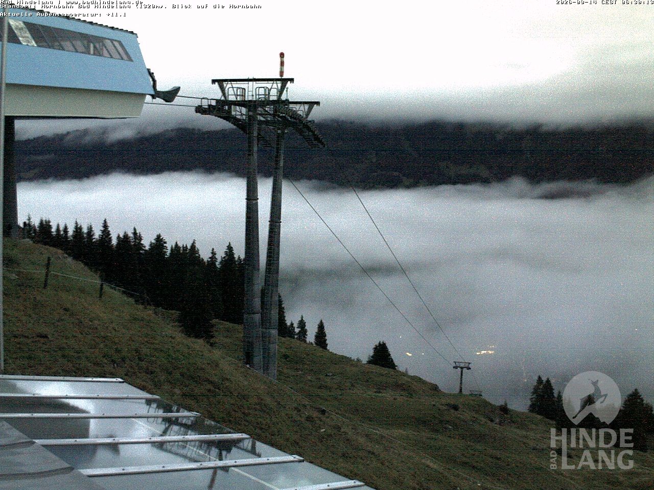 Archiv Foto Webcam Aussicht auf Bad Hindelang von der Hornbahn Bergstation