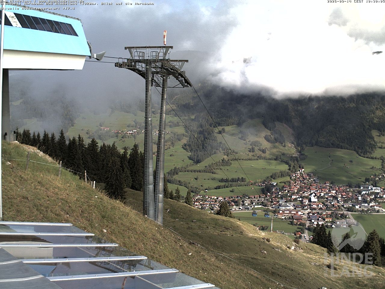 Archiv Foto Webcam Aussicht auf Bad Hindelang von der Hornbahn Bergstation