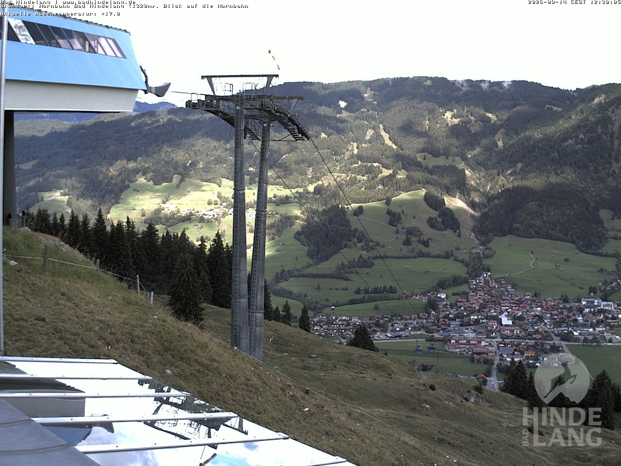 Archiv Foto Webcam Aussicht auf Bad Hindelang von der Hornbahn Bergstation