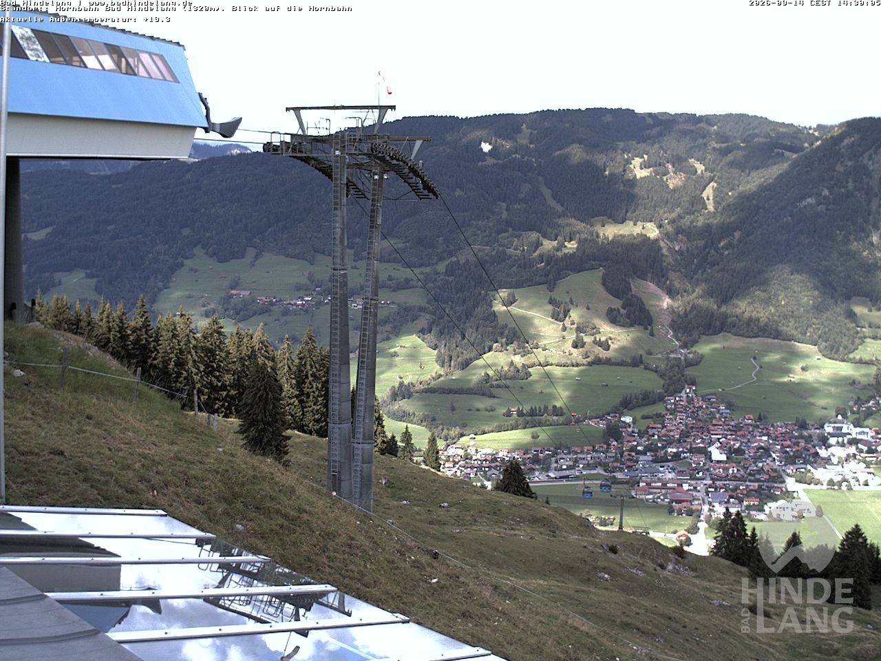Archiv Foto Webcam Aussicht auf Bad Hindelang von der Hornbahn Bergstation