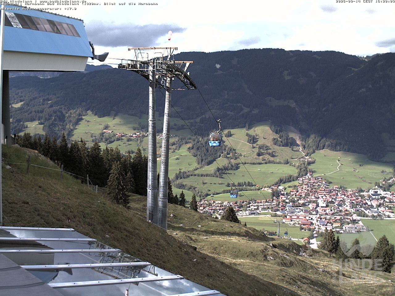 Archiv Foto Webcam Aussicht auf Bad Hindelang von der Hornbahn Bergstation