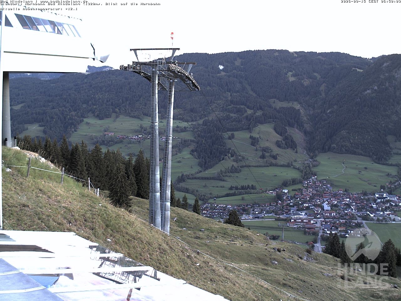Archiv Foto Webcam Aussicht auf Bad Hindelang von der Hornbahn Bergstation