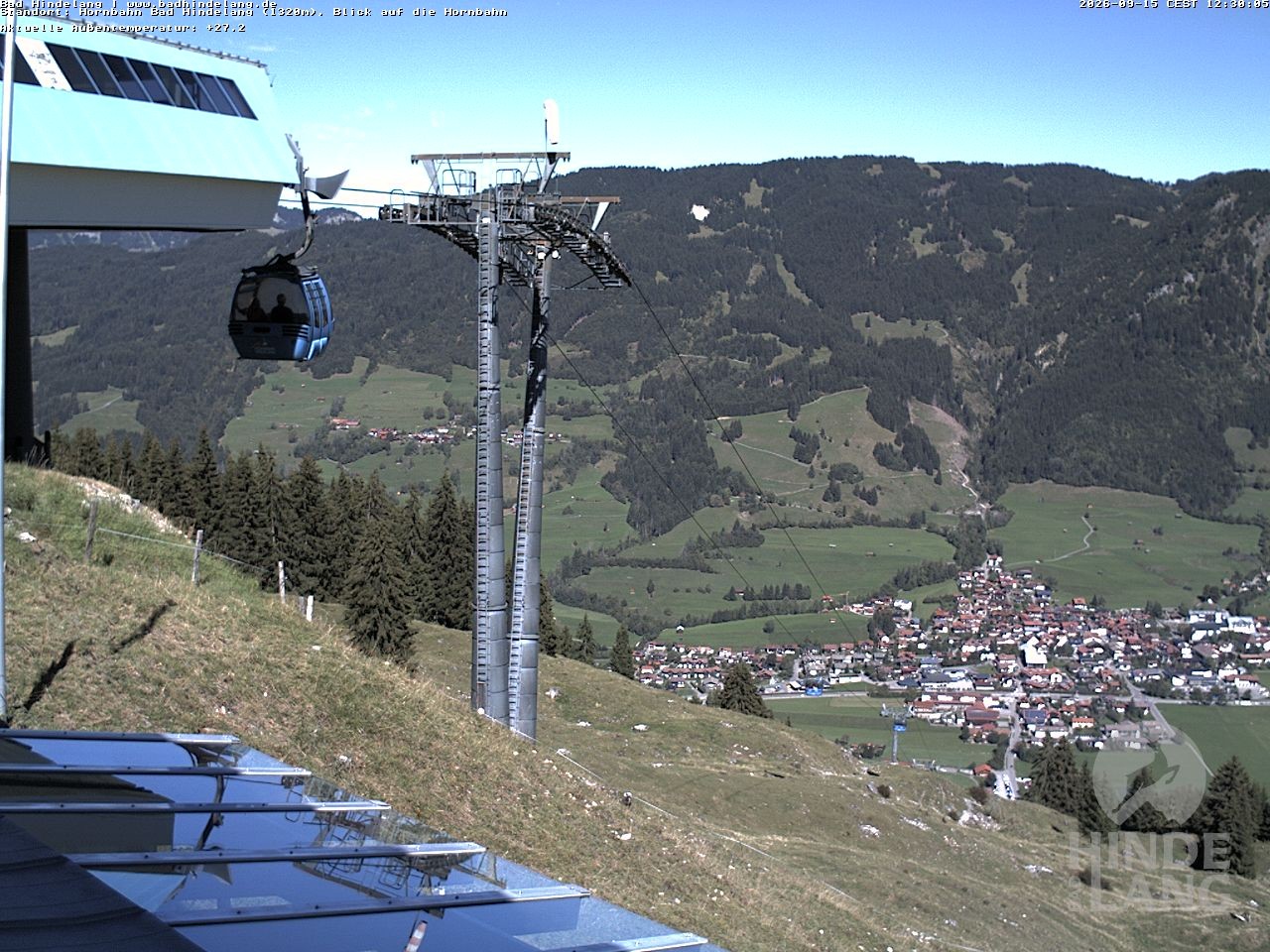 Archiv Foto Webcam Aussicht auf Bad Hindelang von der Hornbahn Bergstation