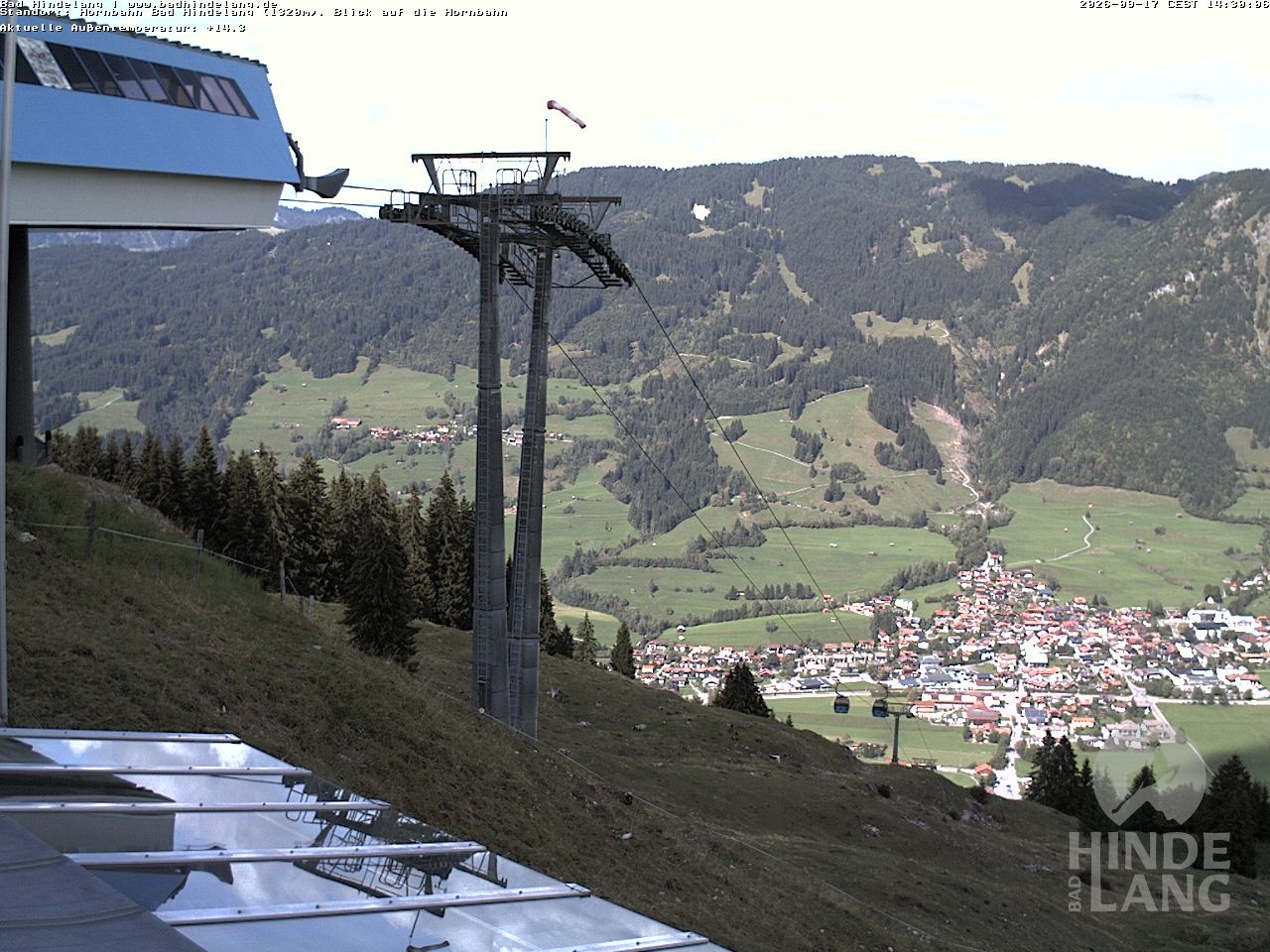 Archiv Foto Webcam Aussicht auf Bad Hindelang von der Hornbahn Bergstation