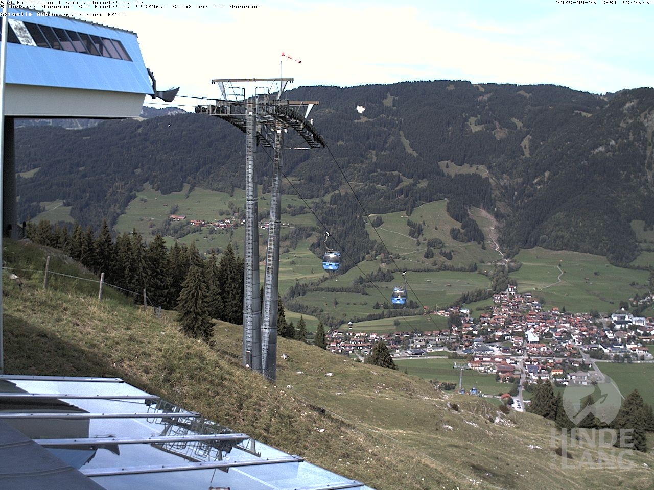 Archiv Foto Webcam Aussicht auf Bad Hindelang von der Hornbahn Bergstation