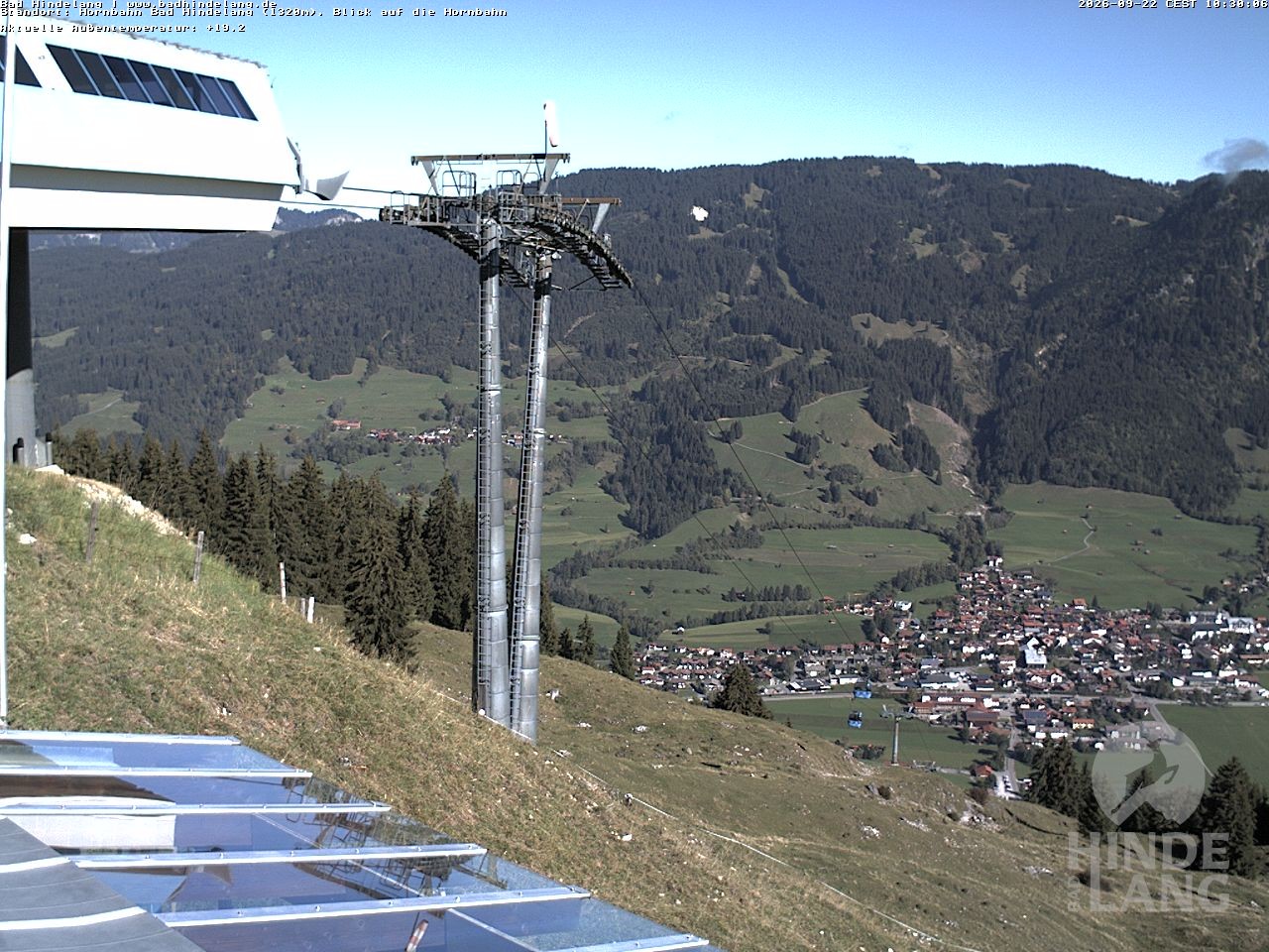 Archiv Foto Webcam Aussicht auf Bad Hindelang von der Hornbahn Bergstation