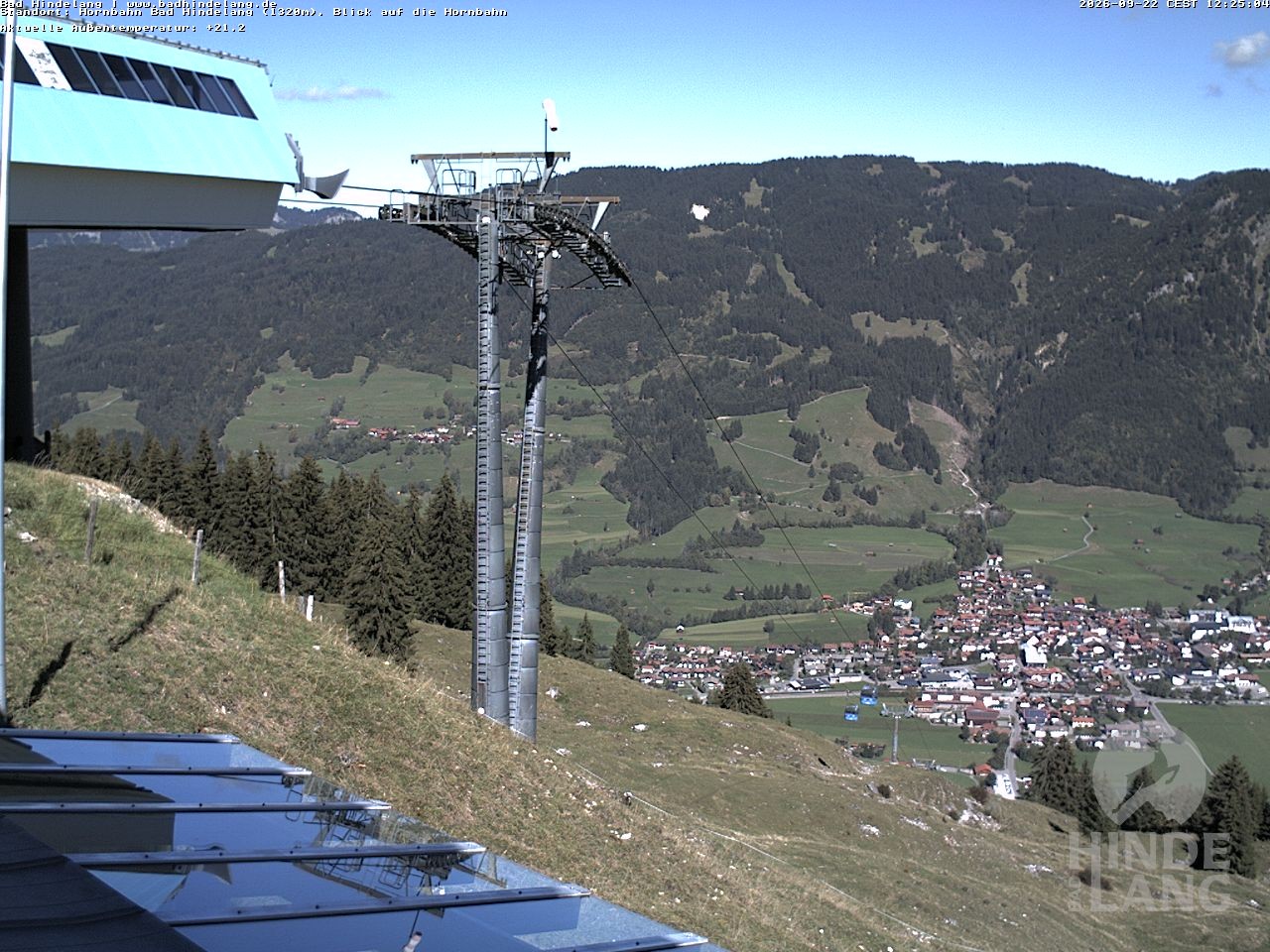 Archiv Foto Webcam Aussicht auf Bad Hindelang von der Hornbahn Bergstation