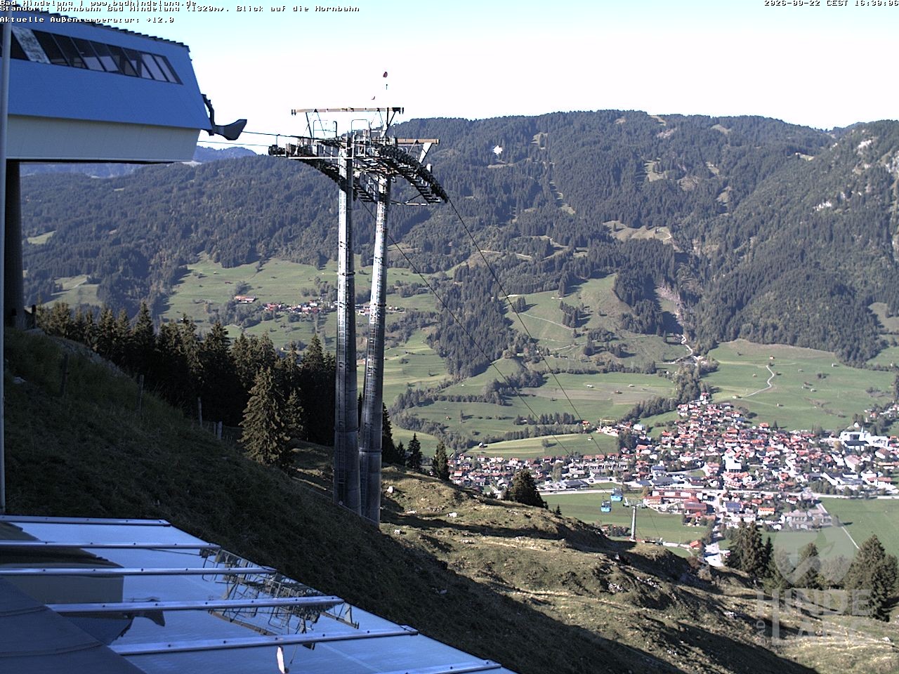 Archiv Foto Webcam Aussicht auf Bad Hindelang von der Hornbahn Bergstation