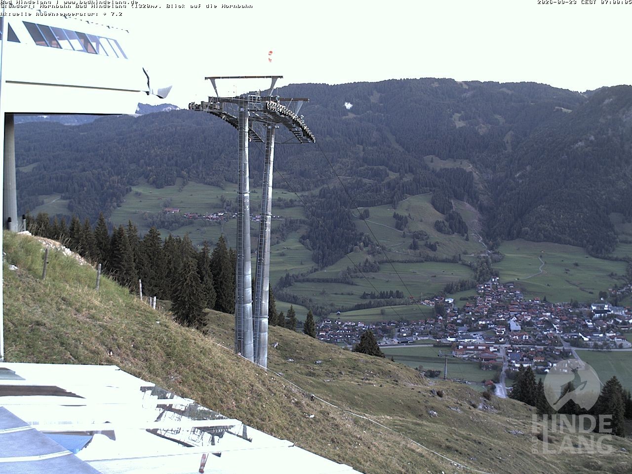 Archived image Webcam Mountain station Hornbahn