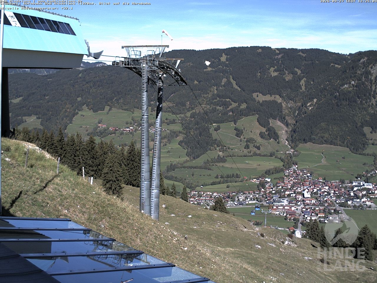 Archiv Foto Webcam Aussicht auf Bad Hindelang von der Hornbahn Bergstation