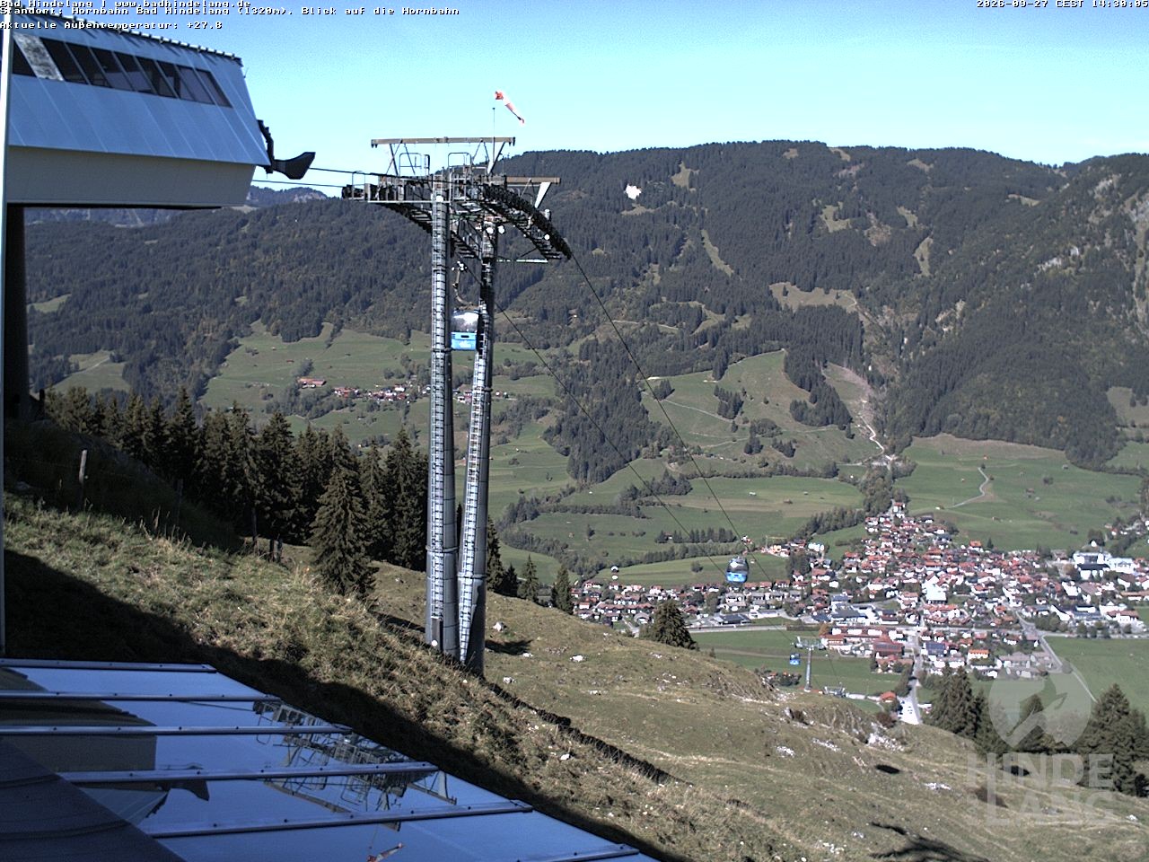 Archiv Foto Webcam Aussicht auf Bad Hindelang von der Hornbahn Bergstation