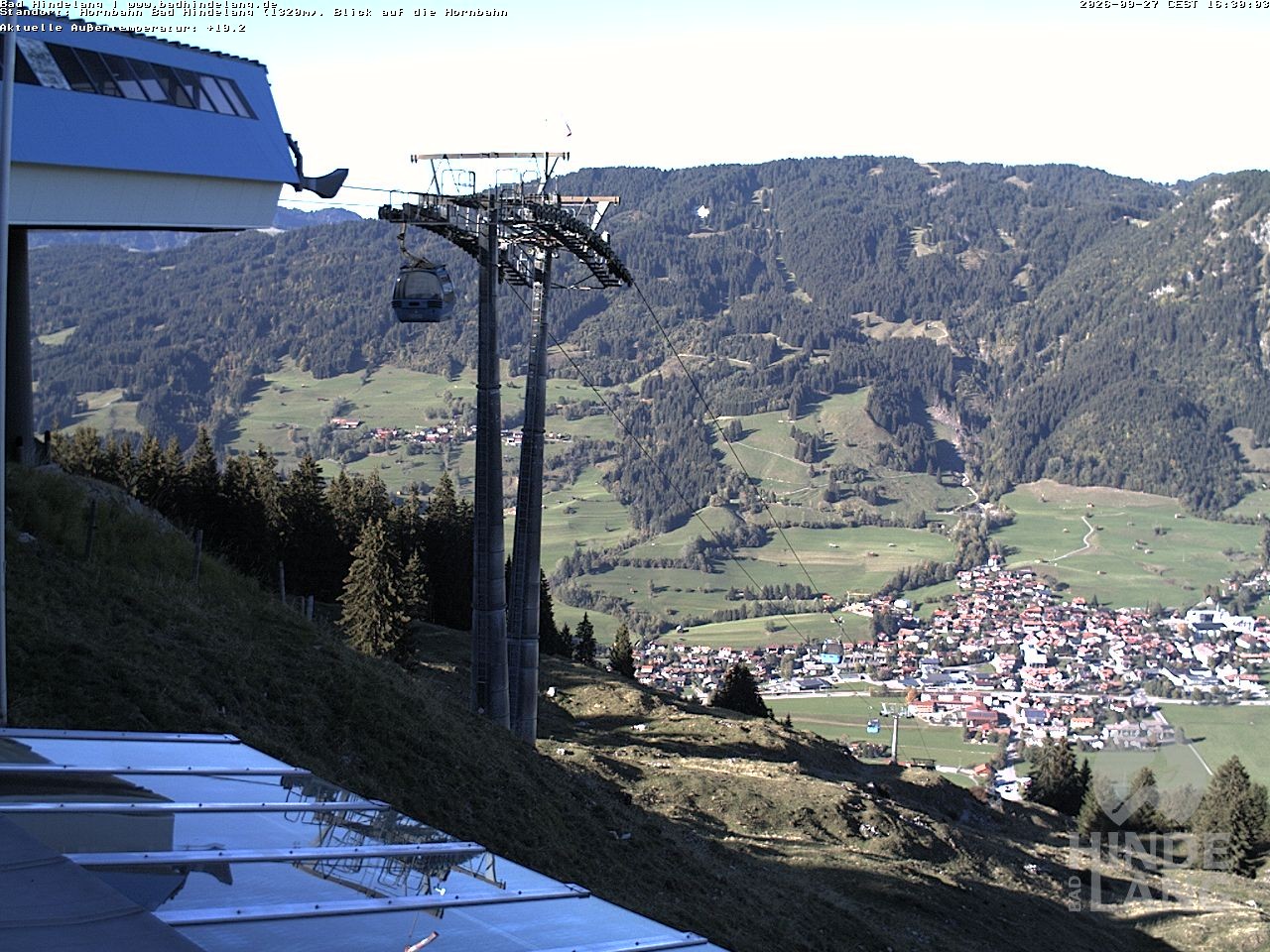 Archiv Foto Webcam Aussicht auf Bad Hindelang von der Hornbahn Bergstation